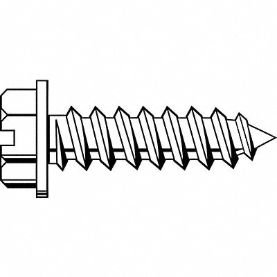 GRAINGER SMHWI0601250SL100P Screw Size #6 Zinc 1.25 L PK100