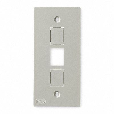 HUBBELL WIRING DEVICE-KELLEMS KP2163 Three-Jack Faceplate White PVC Plates