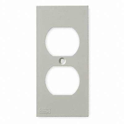 HUBBELL WIRING DEVICE-KELLEMS KP8 Duplex Faceplate White PVC Plates