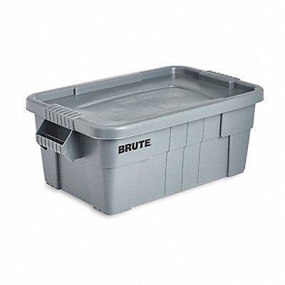 RUBBERMAID COMMERCIAL PRODUCTS FG9S3000Grey F8714 Storage Tote Grey Solid Plastic