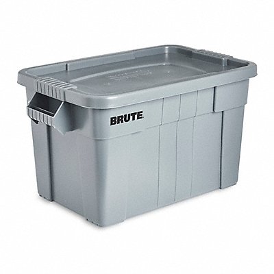 RUBBERMAID COMMERCIAL PRODUCTS FG9S3100Grey F8728 Storage Tote Grey Solid Plastic
