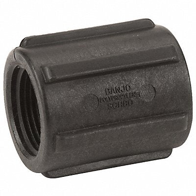 GRAINGER CPLG100 Coupling 1 in Schedule 80 FNPT Black