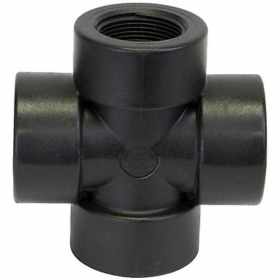 GRAINGER CR125 Cross 1 1/4 in Black Schedule 80