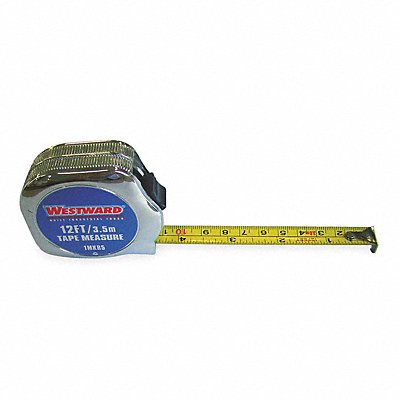 WESTWARD 1MKR5 Tape Measure 1/2 x12 ft Carbon Steel