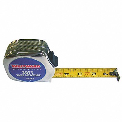 WESTWARD 1MKT2 Tape Measure 1 x30 ft Carbon Steel