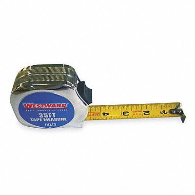 WESTWARD 1MKT3 Tape Measure 1Inx35 ft Carbon Steel