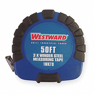 WESTWARD 1MKT9 Long Tape Measure 3/8Inx50 ft Steel