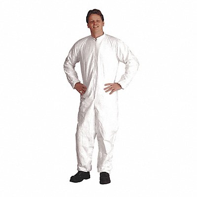 DUPONT IC182BWH2X0025CS D1428 Collared Coveralls Whte 2XL Elastic PK25