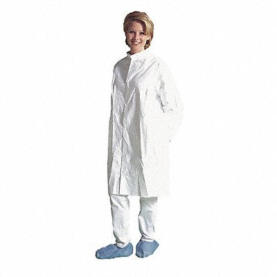 DUPONT IC270BWHXL0030CS D1434 Laboratory Coat XL White Tyv IsoClean PK30