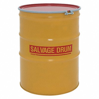 GRAINGER HM11001 Salvage Drum Yellow 16ga 1.5mm