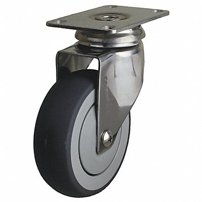 GRAINGER P14SRP060K12 Quiet-Roll Medical Plate Castor Swivel
