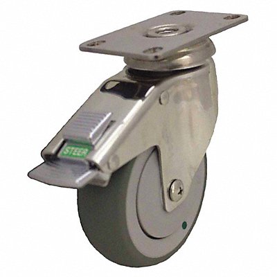 GRAINGER P14SXRP030K12DLAM Quiet-Roll Medical Plate Castor Swivel