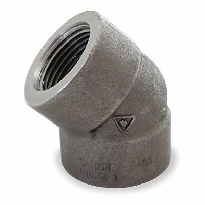 GRAINGER 1MMW8 45 Elbow Forged Steel 1 in Female NPT
