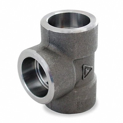 GRAINGER 1MNR5 Tee Forged Steel 1 1/2 in Class 3000