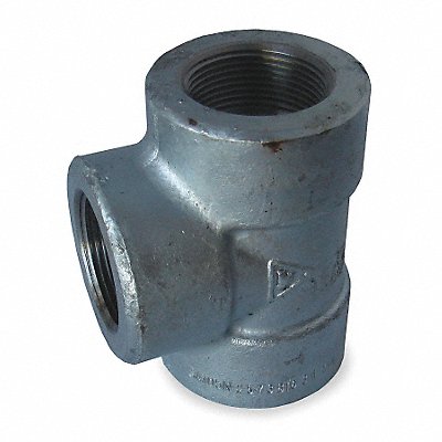 GRAINGER 1MPF2 Tee Forged Steel 1/2 in NPT Class 3000