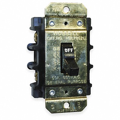 HUBBELL KELLEMS HBL7852D ManualMotorSwtch No Enclosure Toggle Switch