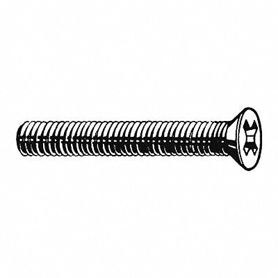 GRAINGER U513000160031 Mach Scr Flat SS 8-32x5/16 L Pk100