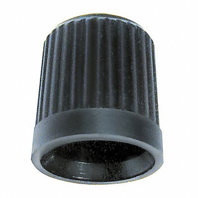 TRU-FLATE 38505 Dome Shaped V Cap 0.305-32 Bk Plastic PK4