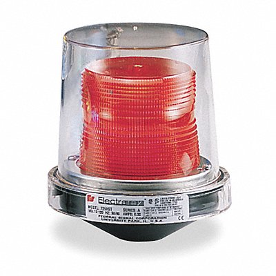 FEDERAL SIGNAL 225XST120R Hazardous Warning Light Strobe Red 120V