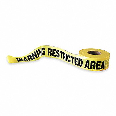 GRAINGER 1N912 Barricade Tape Yellow 1 000 ft L 3 in