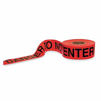 GRAINGER 1N962 Barricade Tape Red 1 000 ft L 3 in