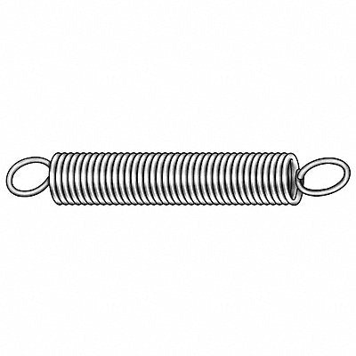 GRAINGER 1NAA1 Extension Spring Utility 2 OAL 5/16 OD PK12