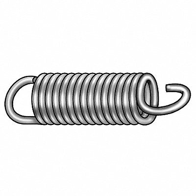 GRAINGER 1NAN8 Extension Spring Cot 1 5/8 OAL 23/32 OD PK6