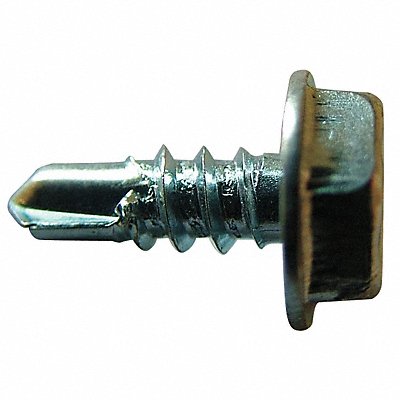 GRAINGER U318100190062 Drill Screw Hex Zp #10 Zinc 5/8 L PK100