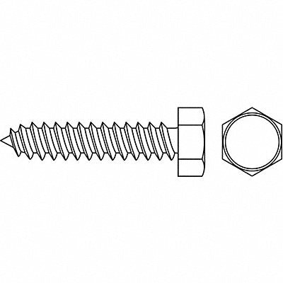 GRAINGER SMHWI1000500SL1000P Screw Size #10 Zinc 1/2 L PK1000