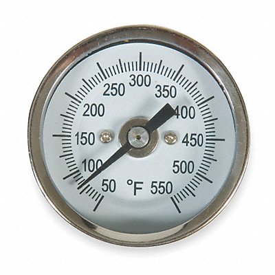GRAINGER 1NFX1 Bimetal Thermometer 2 In Dial 50 to 550F