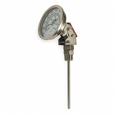 GRAINGER 1NGB8 Bimetal Thermometer 5 In Dial 50 to 550F