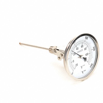 GRAINGER 1NGC1 Bimetal Thermometer 5 In Dial 0 to 250F