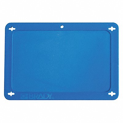 BRADY 41927 Blank Tag Plastic 3 1/5in H 4 5/7in W Blue
