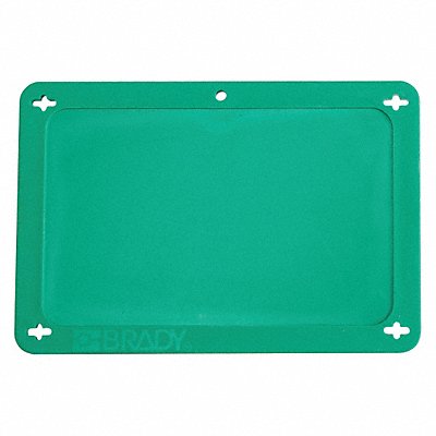 BRADY 41929 Blank Tag Plastc 3 1/5in H 4 5/7in W Grn