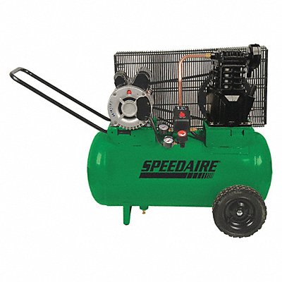 SPEEDAIRE 1NNF6 Portable Air Compressor 20gal Horizontal