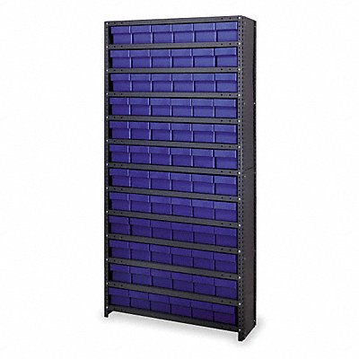 QUANTUM STORAGE SYSTEMS CL1875602BL D5599 Enclosed Bin Shelving 18x75x36in Blue