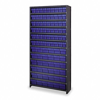 QUANTUM STORAGE SYSTEMS CL1875624BL D5601 Enclosed Bin Shelving 18x75x36in Blue