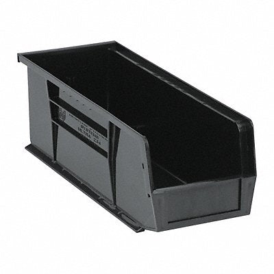 QUANTUM STORAGE SYSTEMS QUS234BR Hang and Stack Bin Black PP 5 in
