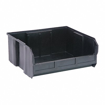 QUANTUM STORAGE SYSTEMS QUS250BR Hang and Stack Bin Black PP 7 in
