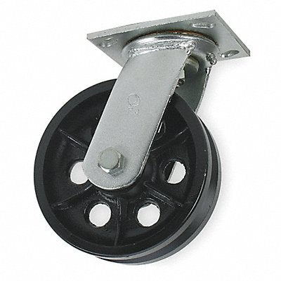 GRAINGER 1NWC6 V-Groove Track-Wheel Plate Castor Swivel