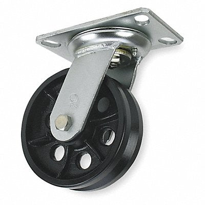 GRAINGER 1NWD5 V-Groove Track-Wheel Plate Castor Swivel