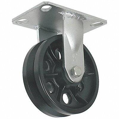 GRAINGER 1NWE1 V-Groove Track-Wheel Plate Castor Rigid