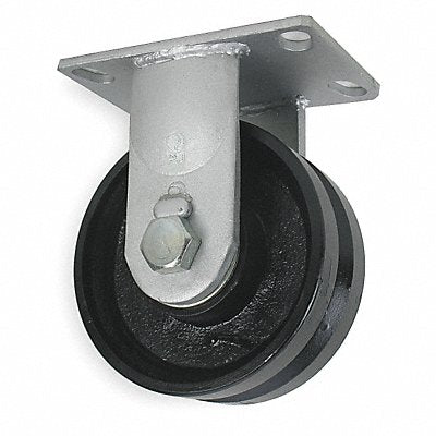 GRAINGER 1NWE3 V-Groove Track-Wheel Plate Castor Rigid