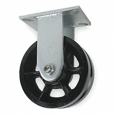 GRAINGER 1NWE7 V-Groove Track-Wheel Plate Castor Rigid