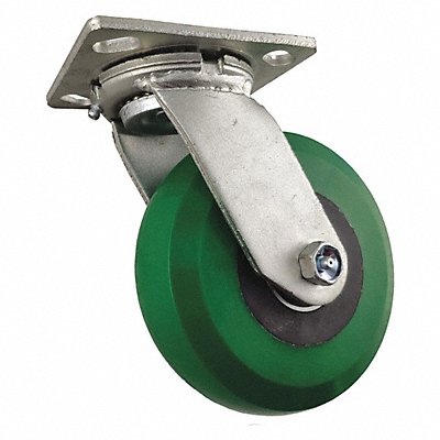 GRAINGER 1NWP6 Standard Plate Castor Swivel 1000 lb.
