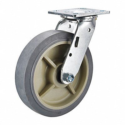 GRAINGER P21SPRP080R14EL Standard Plate Castor Swivel 600 lb.