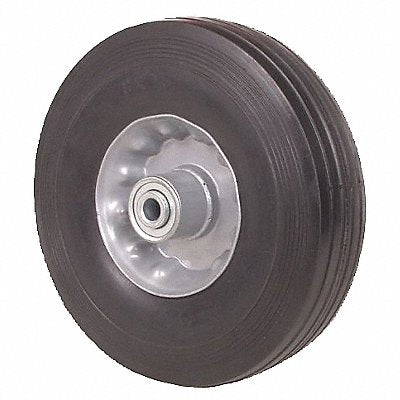 GRAINGER 1NXB7 Flat Free Solid Rubber Wheel 6 250 lb.