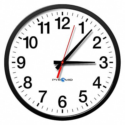 PYRAMID 5200 Synchronized Analog Clock 13.5 Diameter