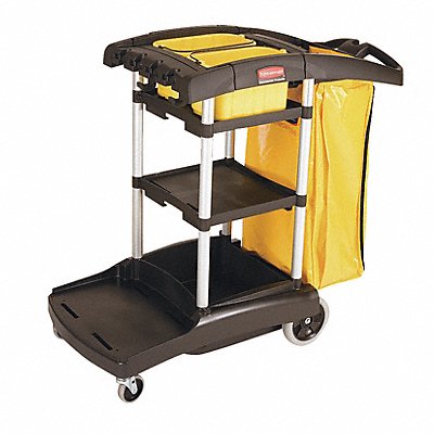 RUBBERMAID COMMERCIAL PRODUCTS FG9T7200BLA Janitor Cart 44 in H 34 gal Cap.