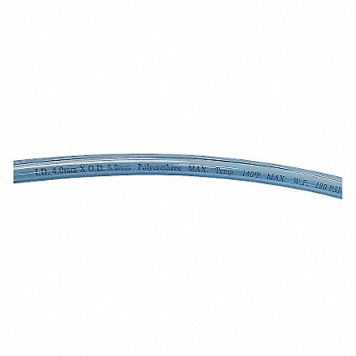 GRAINGER 1PBR6 Tubing 4 IDx6mm OD 100 Ft Clear Blue